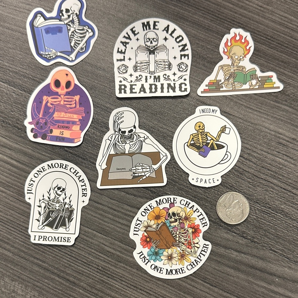 🌿10/$10🌿Skeleton Reading Sticker Set - Picture 2 of 6